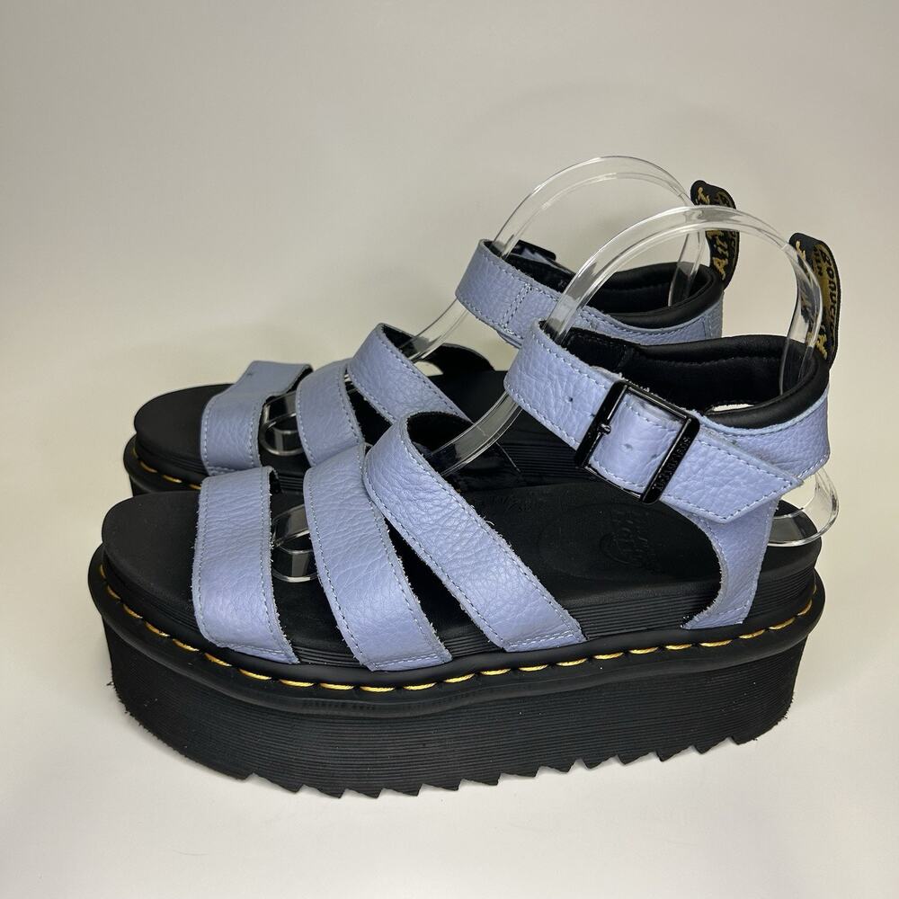 Dr Martens Blaire Quad Blue Chunky Lightweight Platform Sandals Size 9 Grunge